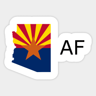 Arizona Flag State Outline AF (black) Sticker